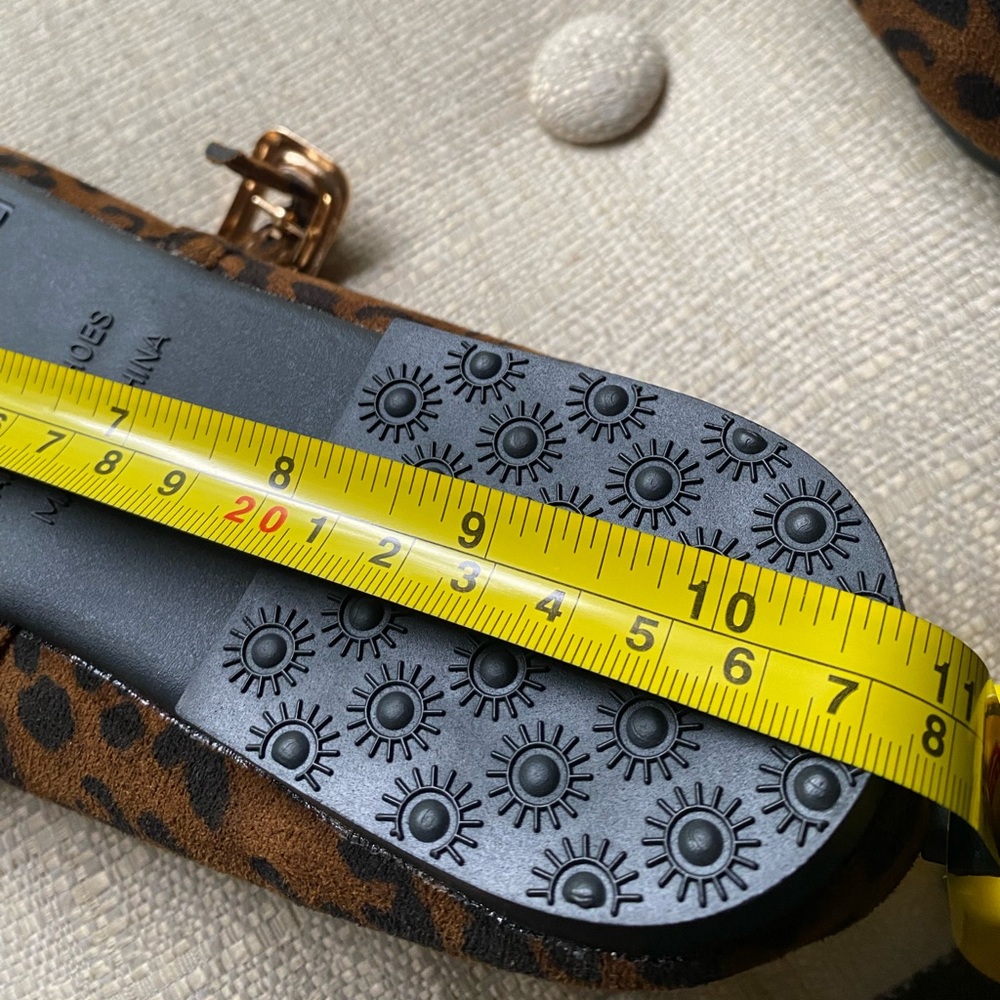 Women’s Fashion Square Toe Leopard Print Slip On Flats Size 11US 27cm - Picture 7 of 7